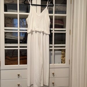 Women's Ankle-Length Cropped Jumpsuit in White